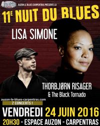 11e Nuit du Blues Carpentras. Le vendredi 24 juin 2016 à Carpentras. Vaucluse.  20H30